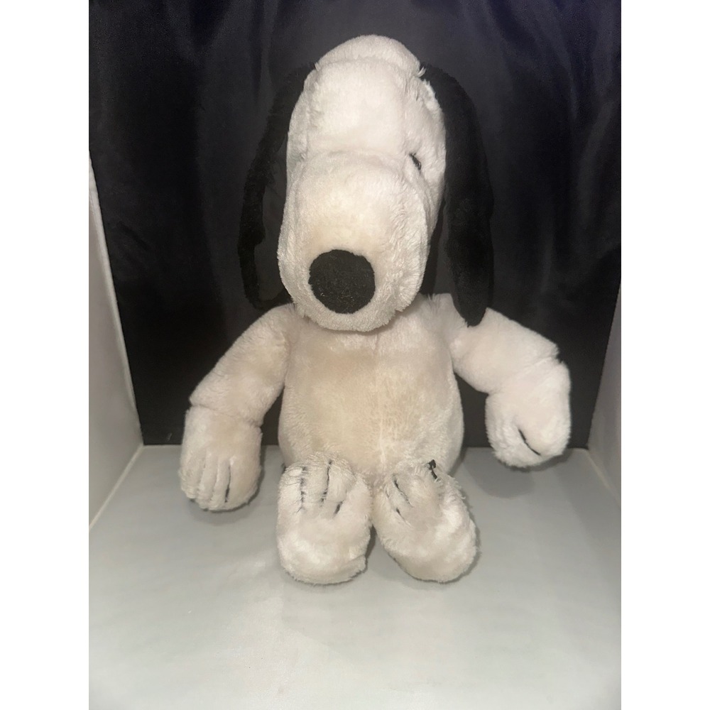 Vintage Snoopy Plush Peanuts 1958 Applause Stuffed Animal Toy 15" White Black